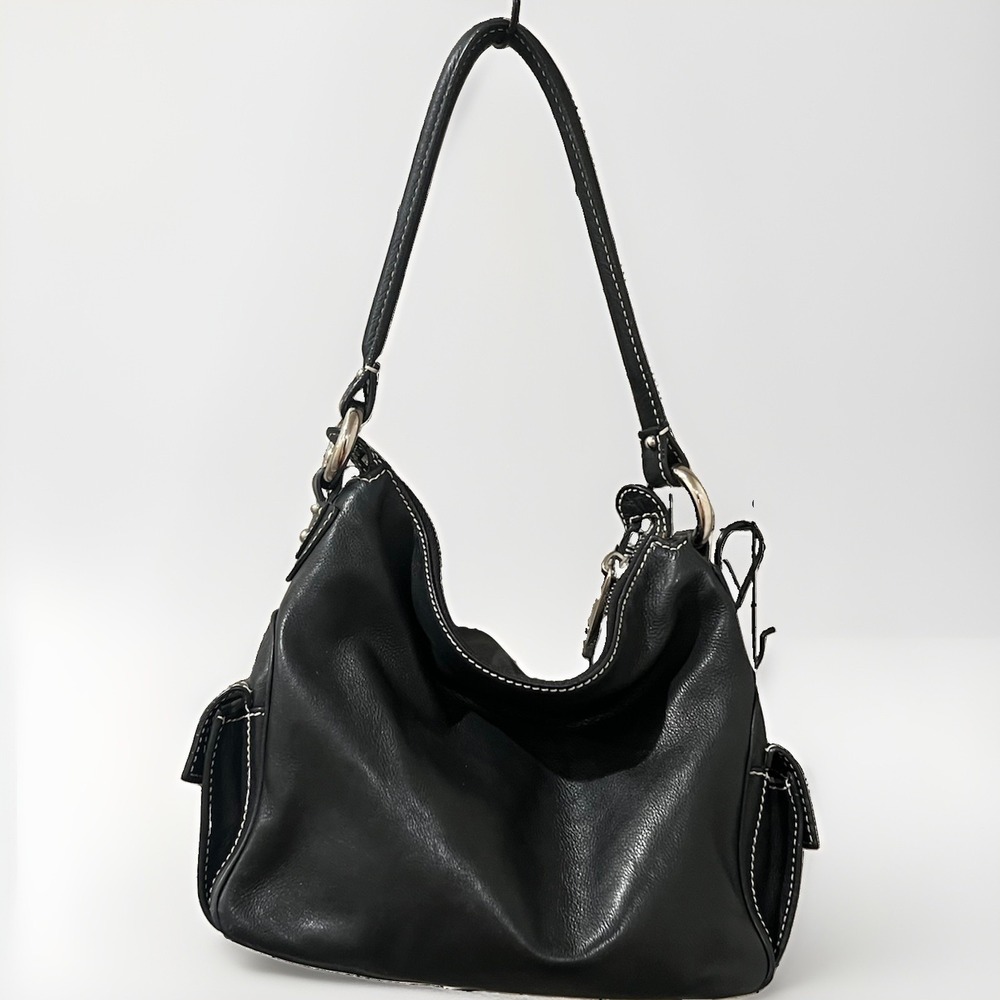 Y2k Marc Jacobs Black "Blake" Hobo Bag - Silver Multi-Pocket "Gilmore Girls " - Picture 2 of 8